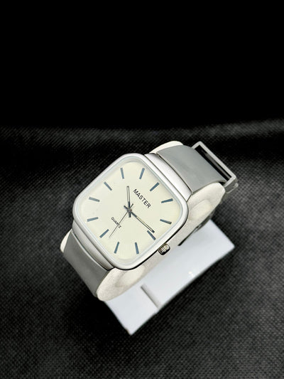 Mast. Grey Belt Grey Dial