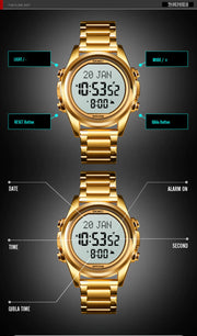 Original SKM Qibla Watch Gold Colour image 4