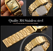 Original Skmei Dual time Gold Cold Full steel image 7