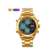 Original SKM Three Faces Golden Chain With Black dial image 5