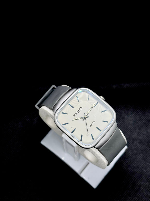 Mast. Grey Belt Grey Dial