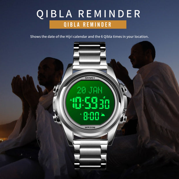 Original SKM Qibla Watch Sliver Colour image 0