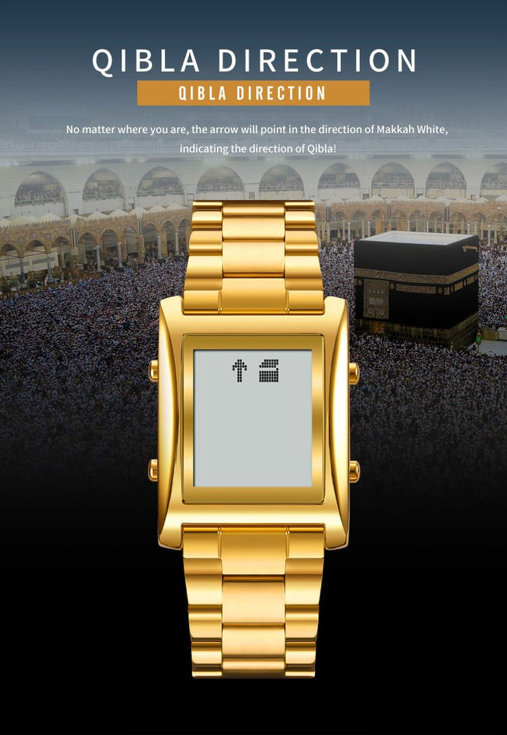 Original SKM Qibla Watch Square Gold  Colour image 0