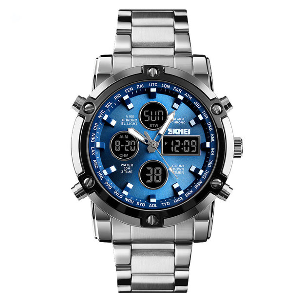 SKM  Watch Sliver Blue limited Addition image 2