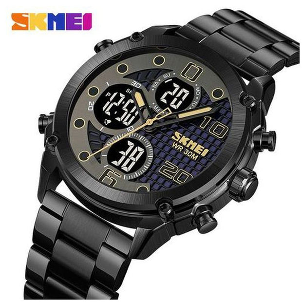 Original SKM Three Faces Black Chain With Black dial image 3