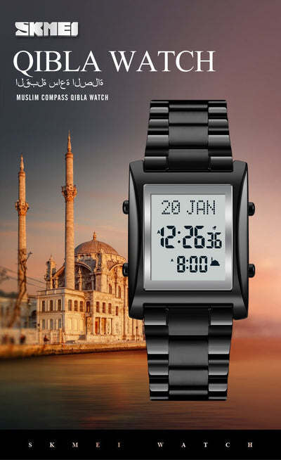 Original SKM Qibla Watch Square Black  Colour image 0