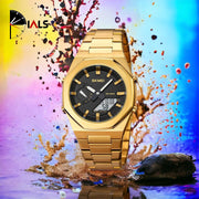 Original SKM World Time Watch Gold image 3