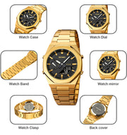 Original SKM World Time Watch Gold image 4