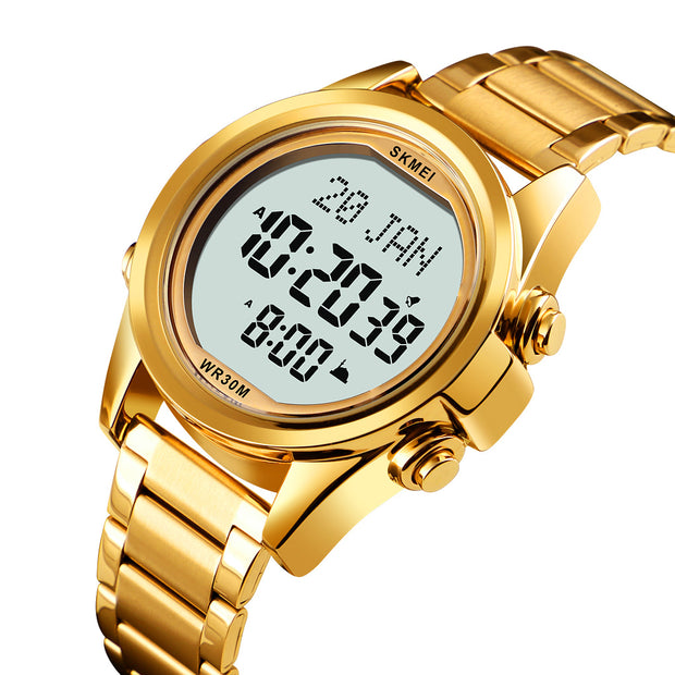 Original SKM Qibla Watch Gold Colour image 2