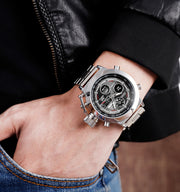 SKM  Watch Sliver With Heavy Weight Chain and Heavy Weight Dial image 4