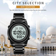 Original SKM Qibla Watch Black Colour New Edition image 4