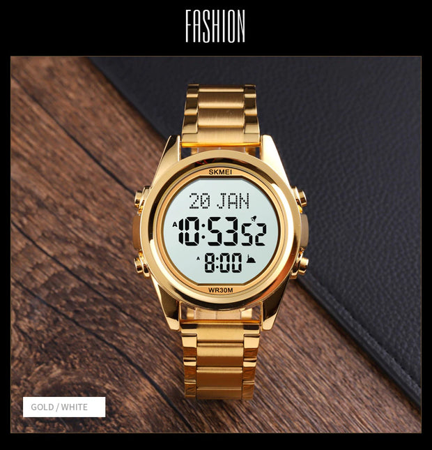 Original SKM Qibla Watch Gold Colour image 3