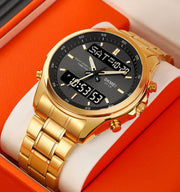 Original SKM Two Faces Golden Chain With Black dial image 0