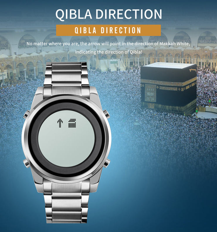 Original SKM Qibla Watch Sliver Colour New Edition image 0