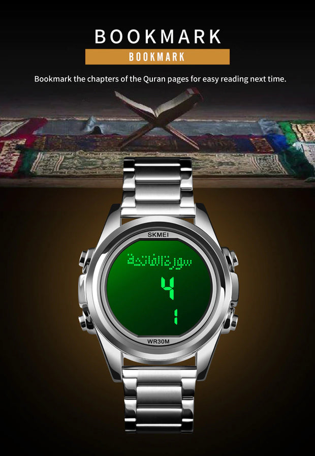 Original SKM Qibla Watch Sliver Colour image 3