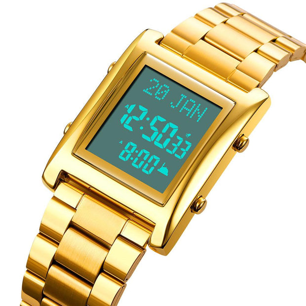 Original SKM Qibla Watch Square Gold  Colour image 7