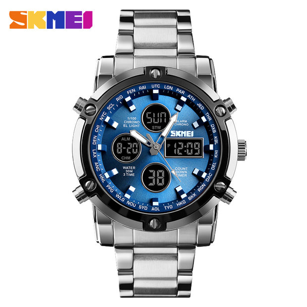 SKM  Watch Sliver Blue limited Addition image 0