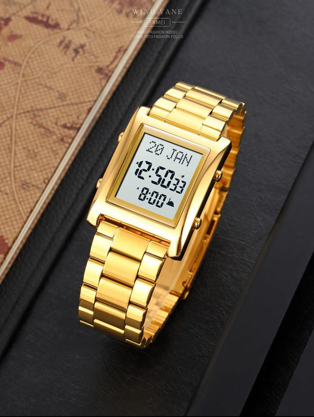 Original SKM Qibla Watch Square Gold  Colour image 4