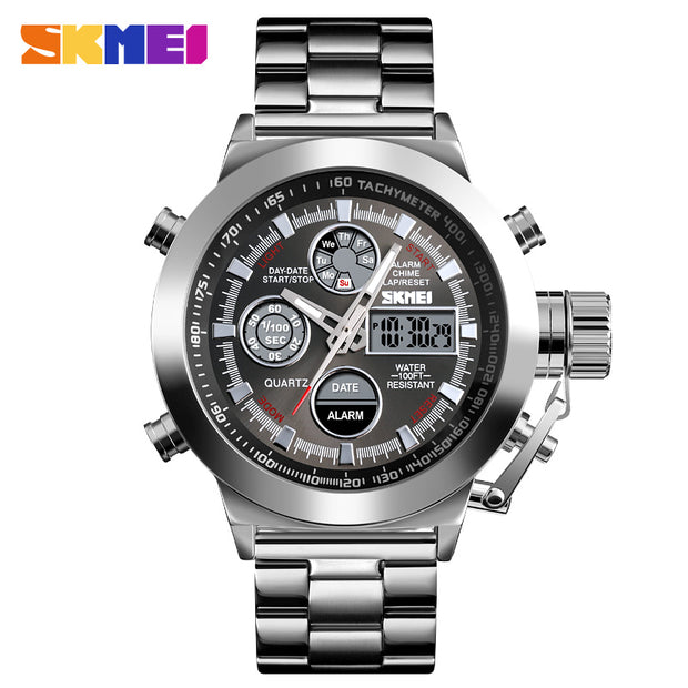 SKM  Watch Sliver With Heavy Weight Chain and Heavy Weight Dial image 3