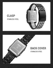 Original SKM Black Chain Square Dual time image 2