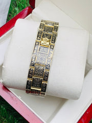 Rolex texture Chain Gold Chain With Gold Dial (Copy) image 2