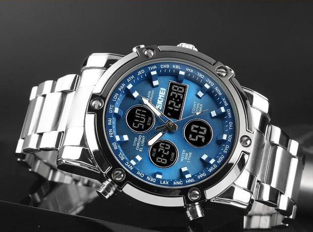 SKM  Watch Sliver Blue limited Addition image 3