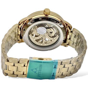 Skeleton Automatic Watch Golden Chain With Golden White Dial