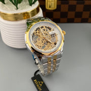 Skeleton Automatic Watch Two chain With White dial ( N design)