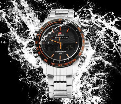 Original naviforce Dual time With Heavy Weight Sliver Chain (Copy) image 0