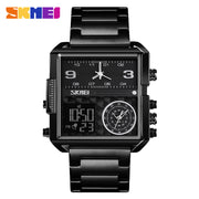 Original SKM Triple Time Watch Black Colour image 0