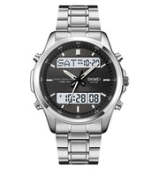 Original SKM Two Faces Silver Chain With Black dial image 4