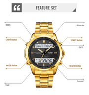 Original SKM Two Faces Golden Chain With Black dial image 4