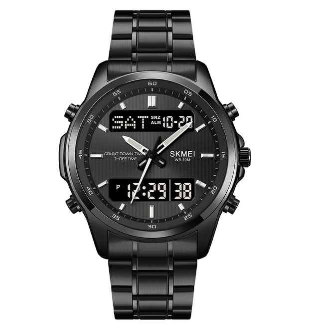 SKM Two Faces Black Chain With Black dial image 0