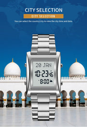 Original SKM Qibla Watch Square Sliver Colour image 4