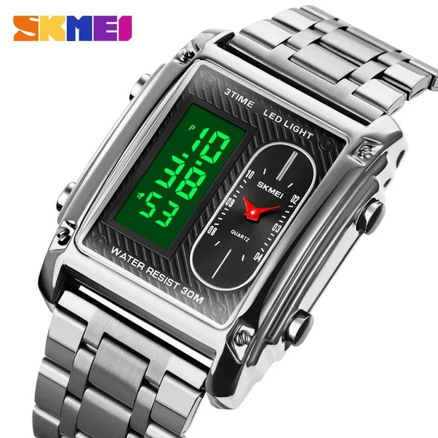 Skm Silver Chain Square Dual time image 4