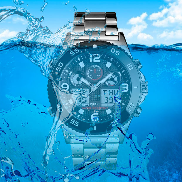 Original SKM Sport Watch Sliver Colour Big Screen image 3